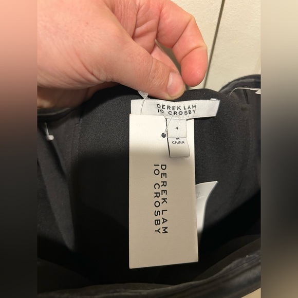 NWT Derek Lam 10 Crosby Harriet Strapless Midi Black Dress , size 4 - Picture 13 of 15